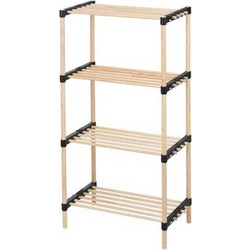 Παπουτσοθήκη Ξύλινη Φυσικό Χρώμα Μ49xΠ28xΥ92.5cm AT00010241