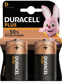 Duracell Plus Power D 2τμχ