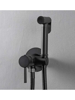Interflex Minimal 097060 Επιτοίχια Μπαταρία Σετ Μπιντέ Μαύρη