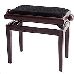 Σκαμπό πιάνου Gewa Rosewood ματ, Μαύρο κάθισμα