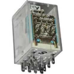 Ρελέ μίνι τύπου λυχνίας 6V DC 5A με 14 πόδια 4 επαφές LED & TEST μπουτόν - 11-30608
