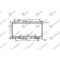 Ψυγειο 2.0i-16 Turbo (34x68.5x16) ΑΥΤΟΜ. Subaru LEGACY/OUTBACK 04-10 - 074806340