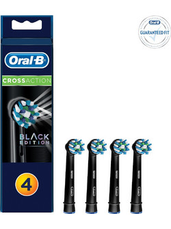 Oral-B Cross Action Black Edition Ανταλλακτικές Κεφαλές 4τμχ