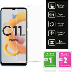 REALME C11 2021 6.52" TZAMAKI ΠΡΟΣΤΑΣΙΑΣ ΟΘΟΝΗΣ TEMPERED GLASS 9H 0.30mm 2.5D FULL GLUE
