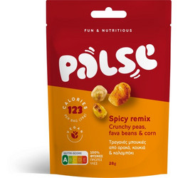 Palse Spicy Remix Τραγανές μπουκιές από Αρακά, Κουκιά & Καλαμπόκι 28g 13626