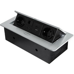 ΠΡΙΖΑ ΡΕΥΜΑΤΟΣ ΓΡΑΦΕΙΟΥ EMUCA ATOM 26 5039925 ME 2 ΣΟΥΚΟ, 1 USB, 1 HDMI, 1 USB-C & 1 RJ45 ΑΣΗΜΙ
