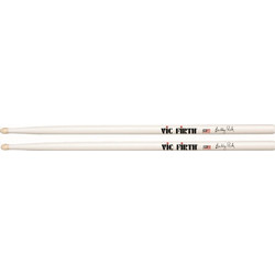 Vic Firth Hickory Μπαγκέτες Ντραμς Signature Series Buddy Rich Blended 5A με Σχήμα Μύτης Barrel σε Λευκό ΧρώμαΚωδικός: SBR