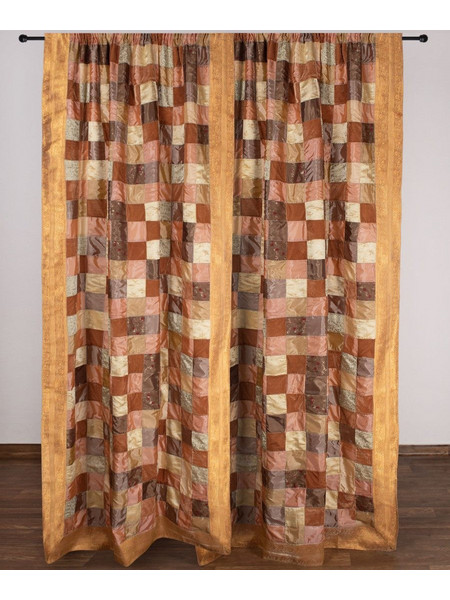 Silk Fashion Κουρτίνα με Τούνελ 150x275 6379 Χρυσή