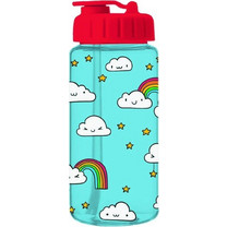 iDrink Clounds & Rainbows Παιδικό Μπουκάλι Πλαστικό BPA Free με Καλαμάκι Μπλε 400ml