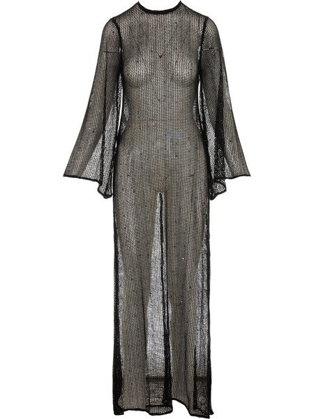 CHRISTELLE NIMA W SEQUINED NET CAFTAN - 13.2030C-BLACK BLACK