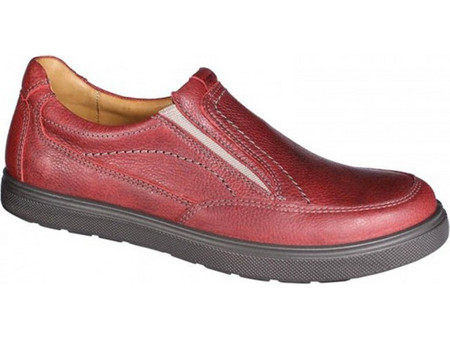 Jomos 31720737565 Ανατομικό Δερμάτινο Comfort Casual Κόκκινο