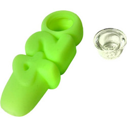 420 Silicone Pipe 10cm Ανοιχτό πράσινο