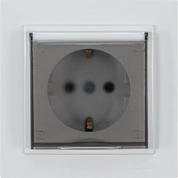 Πρίζα Σούκο με καπάκι χωνευτή 16A 250V Λευκό 152-10133 MONO ELECTRIC Despina by Eurolamp