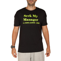 Sublevel T-shirt Seek My Manager Black Z22381-BLK