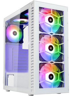 Kolink Observatory HF Glass ARGB White Gaming Midi Tower Κουτί Υπολογιστή RGB με Πλαϊνό Παράθυρο