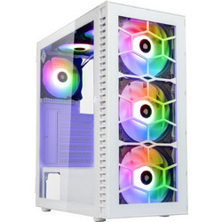 Kolink Observatory HF Glass ARGB White Gaming Midi Tower Κουτί Υπολογιστή RGB με Πλαϊνό Παράθυρο