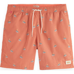 Scotch & Soda Ανδρικό Μαγιό Σορτς με Σχέδια Πορτοκαλί 172415
