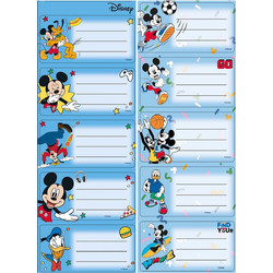 ΕΤΙΚΕΤΕΣ MICKEY MOUSE ΣΕΤ=2 ΦΥΛΛΑ ΕΠΙ 5 ΕΤΙΚΕΤΕΣ ΦΥΛΛΟ=23x8,5cm Disney 5901276095446