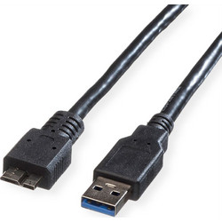 Roline USB 3.2 Gen 1 Cable A - Micro B M/M black 0.8m - 11.02.8873