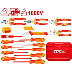 TOTAL ΚΑΣΕΤΙΝΑ ΕΡΓΑΛΕΙΩΝ ΧΕΙΡΟΣ 1000V VDE 16ΤΕΜ (THKITH1601)