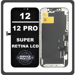 iPhone 12 (A2403, A2172) / iPhone 12 Pro (A2407, A2341) Super Retina XDR OLED LCD Display Screen Assembly + Touch Screen Digitizer Black (Ref By Apple)