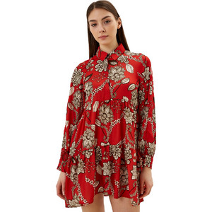 Replay Mini Καθημερινό Φόρεμα Floral Σατέν Κόκκινο W9034.000.73978-010 Replay Mini Καθημερινό Φόρεμα Floral Σατέν Κόκκινο W9034.000.73978-010