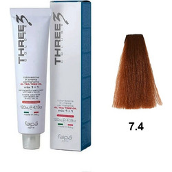 Faipa Three Color 7.4 Ξανθό Χάλκινο Μόνιμη Βαφή Μαλλιών 120ml