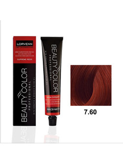 Lorvenn Beauty Color 7.60 Ξανθό Πολύ Έντονο Κόκκινο Μόνιμη Βαφή Μαλλιών 70ml
