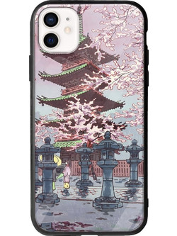 Θήκη Ukiyo-e - Cherry Blossom iPhone 12 mini Groove TPU (Tempered Glass και TPU)