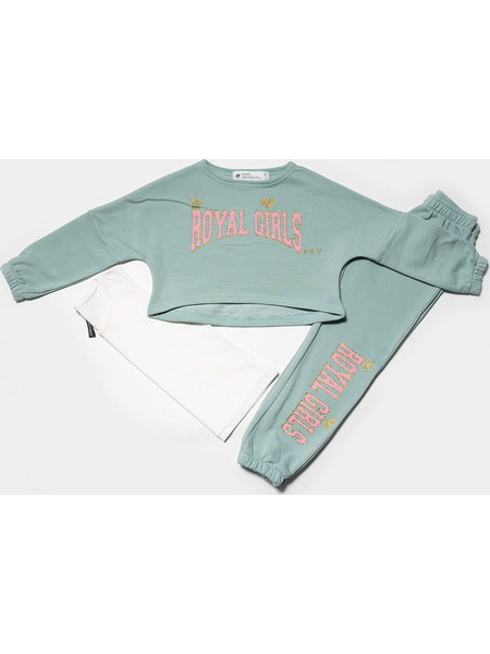 Emery Kids Παιδικό Σετ Φόρμας Πράσινο Mint 12-2306