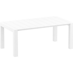 Siesta Vegas Ορθογώνιο Τραπέζι Κήπου Rattan Λευκό 180x100cm 20.0575