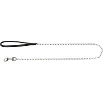Trixie Chain Lead with Neoprene Hand Loop Λουρί/Οδηγός Σκύλου Αλυσίδα με Επένδυση black