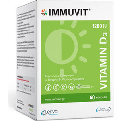 Leriva Immuvit Vitamin D3 1200iu 60 Κάψουλες