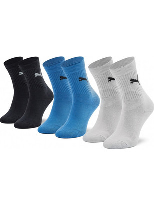 Puma Παιδικές Κάλτσες Μακριές για Αγόρι 3 Pack Μπλε (907958-04)