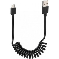 ΚΑΛΩΔΙΟ ΦΟΡΤΙΣΗΣ USB LAMPA (USB-MICRO USB) ΣΠΙΡΑΛ 22100CM SILVER LINE