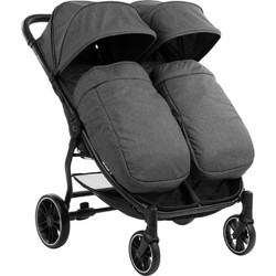 KikkaBoo Happy 2 2020 Καρότσι για Δίδυμα Dark Grey