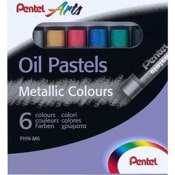 Pentel Λαδοπαστέλ Metallic 6 Χρωμάτων PHNM6