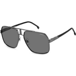 Carrera CA256/S V81/M9 Ανδρικά Γυαλιά Ηλίου Aviator Μεταλλικά Γκρι με Μαύρο Polarized Φακό