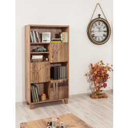 Βιβλιοθήκη Mare Atlantic Pine χρώμα μελαμίνη 80x36xH155cm c457557