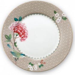 Pip Studio Πιάτο Φρούτου Πορσελάνης Blushing Birds Khaki 21cm 51001211