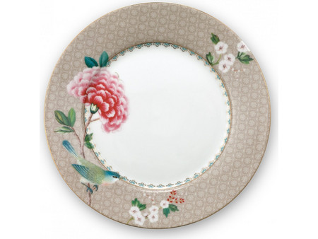 Pip Studio Πιάτο Φρούτου Πορσελάνης Blushing Birds Khaki 21cm 51001211