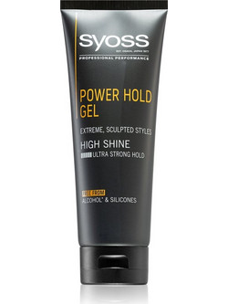 Syoss Power Hold Ultra Strong Gel Μαλλιών Ανδρικό για Λάμψη Δυνατό Κράτημα 250ml