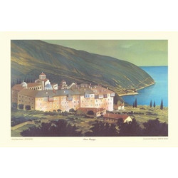 Λιθογραφία Ι.Μ. Ξηροποτάμου 30x40εκ. (Σετ 3τεμ)