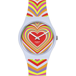 Swatch Γυναικείο Ρολόι με Πολύχρωμο Καουτσούκ Λουράκι SO31S100