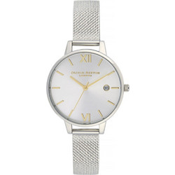 Olivia Burton Sunray Demi Γυναικείο Ρολόι με Ασημί Μεταλλικό Μπρασελέ OB16DE02