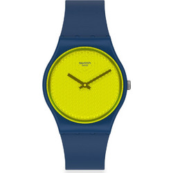 Swatch Yellowpusher Ανδρικό Ρολόι με Μπλε Καουτσούκ Λουράκι GN266