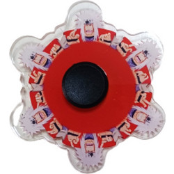 ANIMATED FIDGET SPINNER RED INDIAN