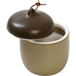 Αρωματικό Κερί Σε Βάζο Amber & Tonka FRS110 10,2x10,2x12cm Olive-Brown Espiel Κεραμικό