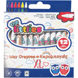 The Littlies XL Κηρομπογιές Σετ 12τμχ