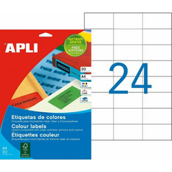Ετικέτες για Εκτυπωτή Apli Πράσινο 70 x 37 mm
